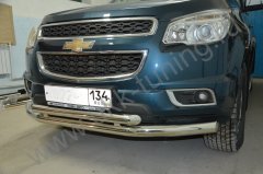 Тюнинг внедорожника Защита переднего бампера Chevrolet Trailblazer 2013