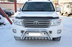Тюнинг внедорожника Защита переднего бампера Toyota Land Cruiser 200 2013