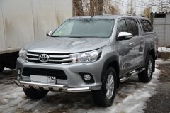 Тюнинг внедорожника Защита переднего бампера Toyota Hilux 2015