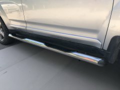 Тюнинг внедорожника Порог труба с проступью Mitsubishi Outlander XL 2006-2009