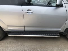 Тюнинг внедорожника Пороги с накладным листом Mitsubishi Outlander XL 2006-2009