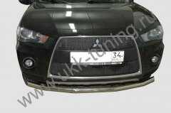 Тюнинг внедорожника Защита переднего бампера Mitsubishi Outlander XL  2010-2011