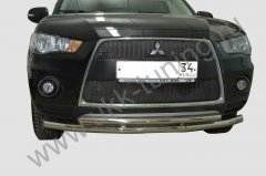 Тюнинг внедорожника Защита переднего бампера Mitsubishi Outlander XL  2010-2011