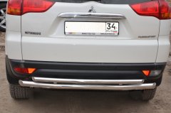 Тюнинг внедорожника Защита заднего бампера Mitsubishi Pajero Sport 2008