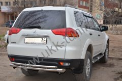 Тюнинг внедорожника Защита заднего бампера Mitsubishi Pajero Sport 2008