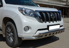 Тюнинг внедорожника Защита переднего бампера Toyota Land Cruiser Prado 150 2014