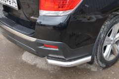Тюнинг внедорожника Защита заднего бампера Toyota Highlander 2010