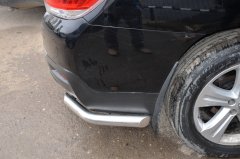 Тюнинг внедорожника Защита заднего бампера Toyota Highlander 2010