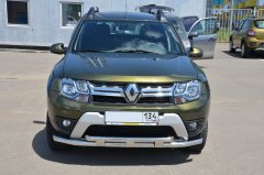 Тюнинг внедорожника Защита переднего бампера Renault Duster 2017