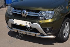 Тюнинг внедорожника Защита переднего бампера Renault Duster 2017