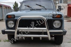 Тюнинг внедорожника Защита переднего бампера Niva 2121
