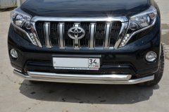 Тюнинг внедорожника Защита переднего бампера Toyota Land Cruiser Prado 150 2014