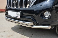 Тюнинг внедорожника Защита переднего бампера Toyota Land Cruiser Prado 150 2014