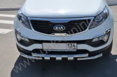 Тюнинг внедорожника Защита переднего бампера KIA Sportage 2010
