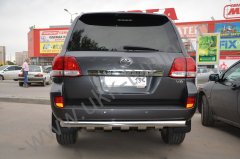 Тюнинг внедорожника Защита заднего бампера Toyota Land Cruiser 200 2013