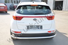 Тюнинг внедорожника Защита заднего бампера KIA Sportage 2015