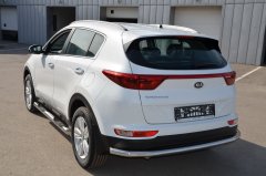 Тюнинг внедорожника Защита заднего бампера KIA Sportage 2015