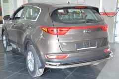 Тюнинг внедорожника Защита заднего бампера KIA Sportage 2015