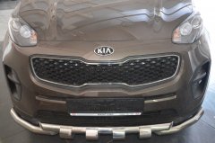 Тюнинг внедорожника Защита переднего бампера KIA Sportage 2015