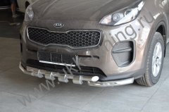 Тюнинг внедорожника Защита переднего бампера KIA Sportage 2015