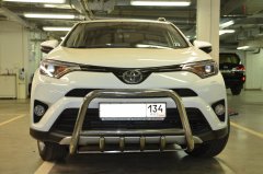 Тюнинг внедорожника Защита переднего бампера Toyota RAV4 2015