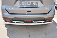 Тюнинг внедорожника Защита заднего бампера Nissan X-trail 2015 (T32) Третье поколение