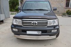 Тюнинг внедорожника Защита переднего бампера Toyota Land Cruiser 100 1998-2006