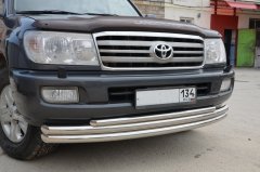 Тюнинг внедорожника Защита переднего бампера Toyota Land Cruiser 100 1998-2006