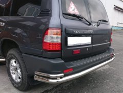 Тюнинг внедорожника Защита заднего бампера Toyota Land Cruiser 100 1998-2006