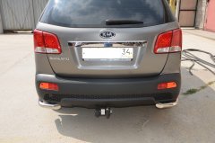 Тюнинг внедорожника Защита заднего бампера KIA Sorento 2009-2012