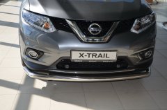 Тюнинг внедорожника Защита переднего бампера Nissan X-trail 2015 (T32) Третье поколение