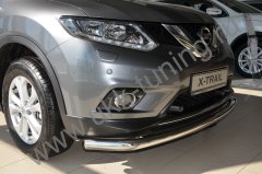 Тюнинг внедорожника Защита переднего бампера Nissan X-trail 2015 (T32) Третье поколение