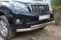 Тюнинг внедорожника Защита переднего бампера Toyota Land Cruiser Prado 150 2010