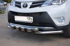 Тюнинг внедорожника Защита переднего бампера Toyota RAV4 2013