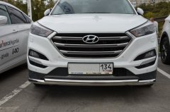 Тюнинг внедорожника Защита переднего бампера Hyundai Tucson 2016-2018