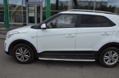 Тюнинг внедорожника Пороги с накладным листом Hyundai Creta 2016