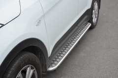 Тюнинг внедорожника Пороги с накладным листом Hyundai Creta 2016