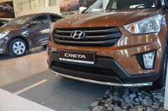 Тюнинг внедорожника Защита переднего бампера Hyundai Creta 2016