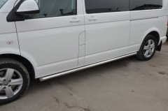 Тюнинг внедорожника Защита штатного порога труба Volkswagen T5 Caravelle 2009 - 2015