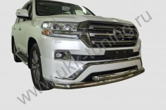 Тюнинг внедорожника Защита переднего бампера Toyota Land Cruiser 200 Executive 2016