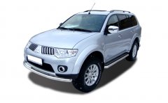 Тюнинг внедорожника Защита переднего бампера Mitsubishi Pajero Sport 2008