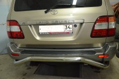 Тюнинг внедорожника Защита заднего бампера Toyota Land Cruiser 100 1998-2006