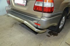 Тюнинг внедорожника Защита заднего бампера Toyota Land Cruiser 100 1998-2006