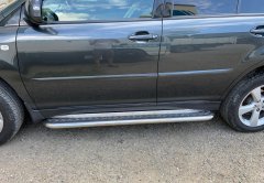 Тюнинг внедорожника Пороги с накладным листом Lexus RX300/RX330/RX400h 2003-2009_RX350/RX400h 2006-2009