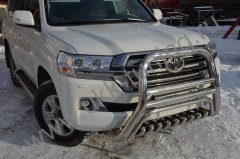 Тюнинг внедорожника Защита переднего бампера Toyota Land Cruiser 200  2015