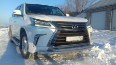 Тюнинг внедорожника Защита переднего бампера Lexus LX 450  2016