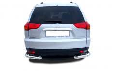 Тюнинг внедорожника Защита заднего бампера Mitsubishi Pajero Sport 2008