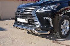 Тюнинг внедорожника Защита переднего бампера Lexus LX 450  2016