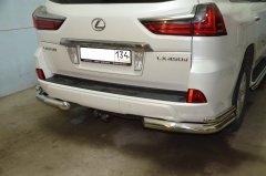 Тюнинг внедорожника Защита заднего бампера Lexus LX 450  2016