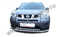 Тюнинг внедорожника Защита переднего бампера Nissan X-trail 2010-2015 (T31) Второе поколение (в т.ч. Рестайлинг 2010г.)